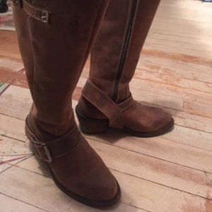 John Fluevog Adriana Luna Distressed Leather Boots